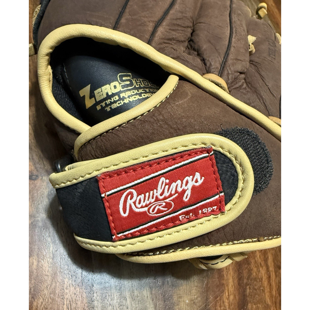 Rawlings LHT 12.5in Zero Shock Leather Baseball Glove RBG36BC NWOT - Picture 4 of 9